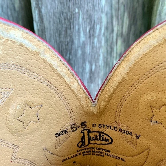 SOLD Justin Boots Steer Head Short Cowgirl Cowboy Western Boots Fits Women’s 7 - Picture 6 of 8